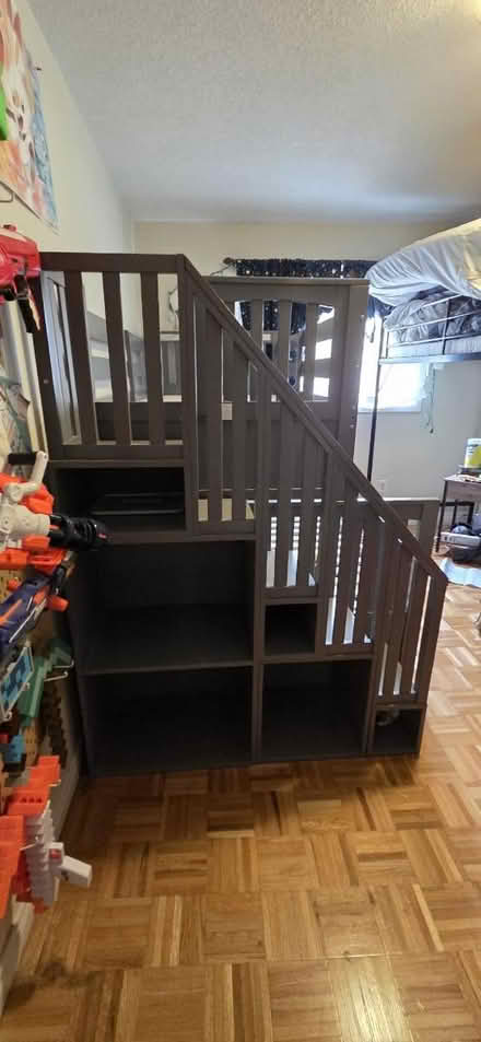 Photo of free Twin over double bunk bed frame (Mavis and Rathburn) #2