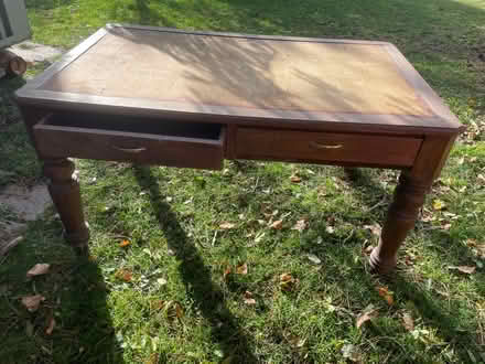 Photo of free Large wooden desk or work table (Alvechurch, B48) #2