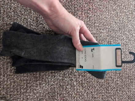 Photo of free girls long grey socks 9-12 (Penrith CA11) #1