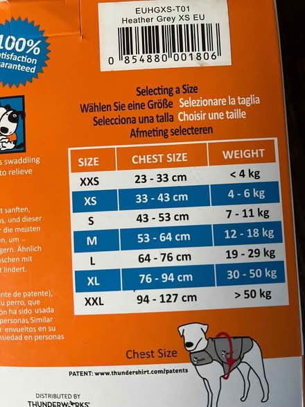 Photo of free XS thunder shirt for small dog (Wirksworth DE4) #2