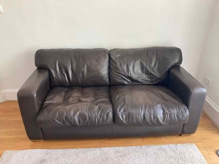 Photo of free Two black sofas (Acton W3) #1