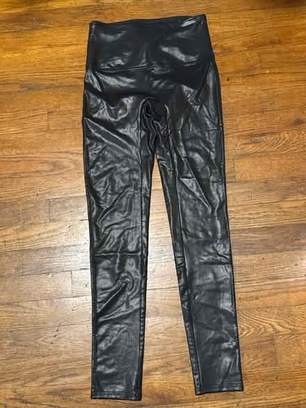 Photo of free Size M Black Faux Leather Leggings (Clason Point Bronx NY) #1