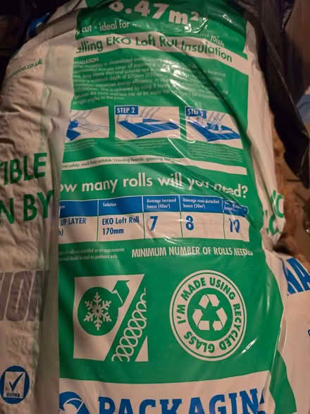 Photo of free Roll of loft insulation apx 1/2 to 3/4 of a roll (Oxenholme LA9) #1