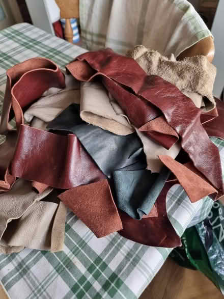 Photo of free leather scraps different colours (Newthorpe notts) #1