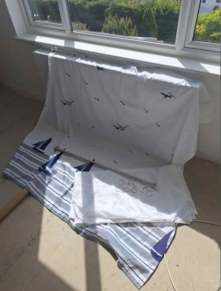 Photo of free 2 x shower curtains + telescopic pole (Saltdean BN2) #1