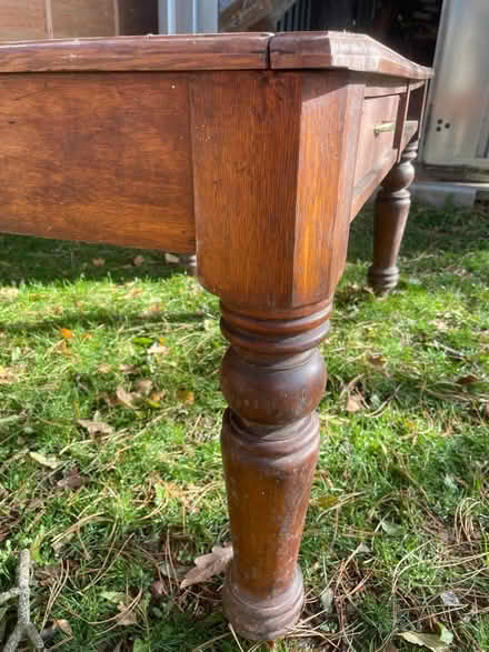 Photo of free Large wooden desk or work table (Alvechurch, B48) #4