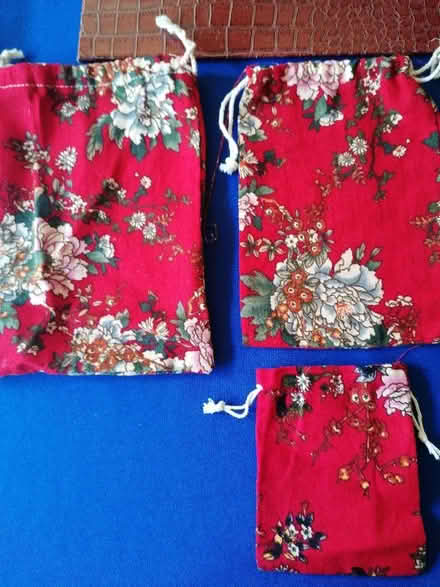Photo of free 3 small pull string top material bags (Presteigne LD8) #2