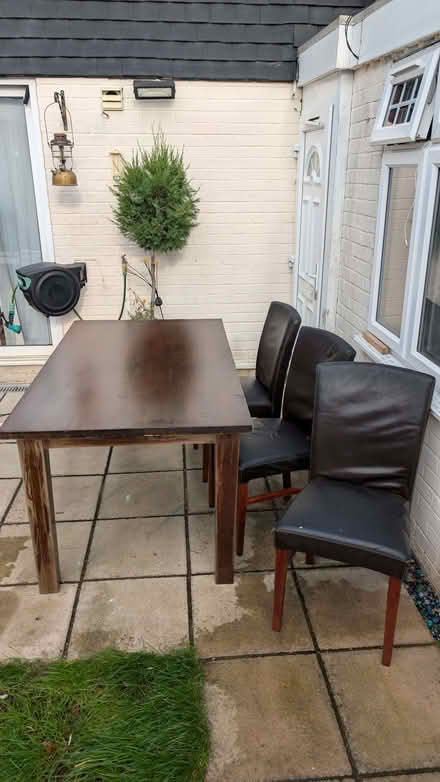 Photo of free Solid Wood Dining Table & Six Chairs (Pin Green SG1) #1