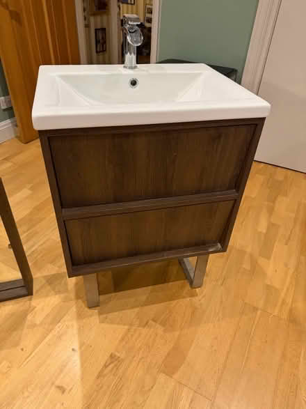 Photo of free Sink vanity unit & matching mirror (Brondesbury NW2) #1