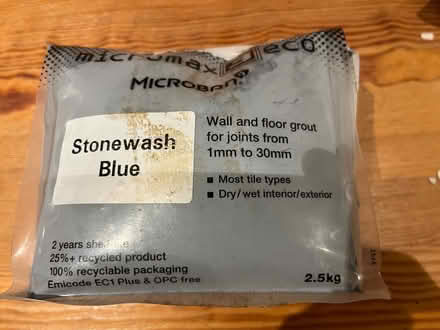 Photo of free Tile grout light blue / grey (Stroud GL5) #1