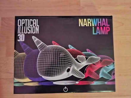 Photo of free Narwhal Optical Illusion LED Lamp (Morley Green SK9) #1