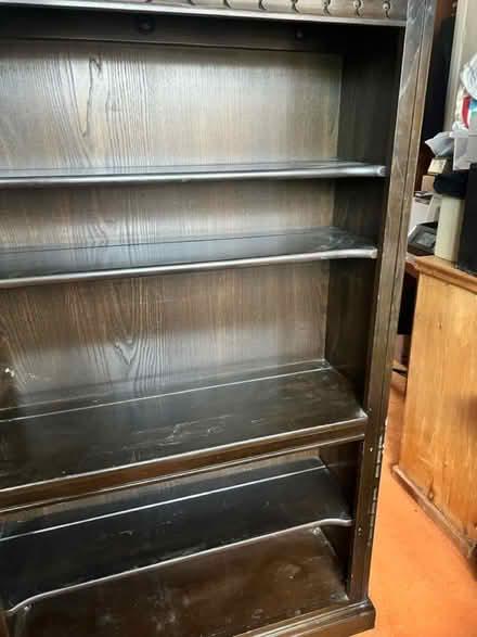 Photo of free Tall wooden bookcase. Beckenham BR3 (Beckenham BR3) #4