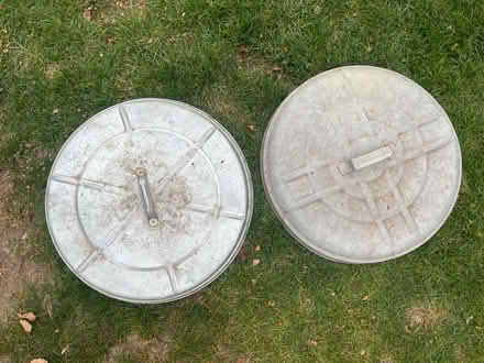 Photo of free Metal trash can lids (Farmington Hills) #2