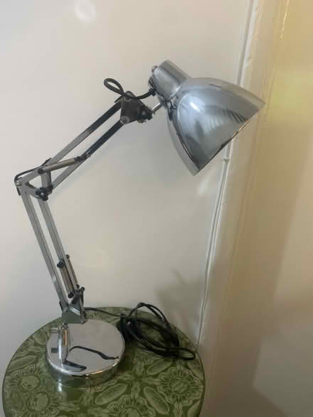 Photo of free Chrome coloured desk lamp - no bulb (NW10, near McDonald Neasden) #1