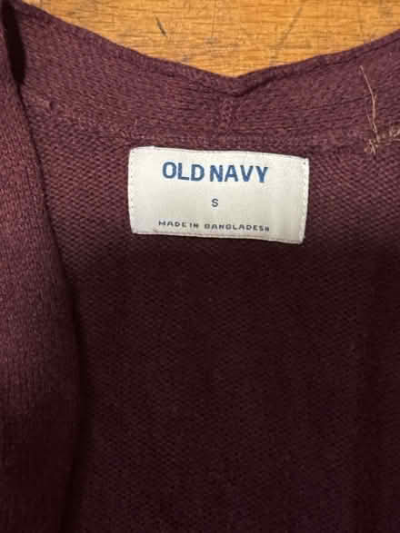 Photo of free Size S Long Burgundy Cardigan (Clason Point Bronx NY) #2
