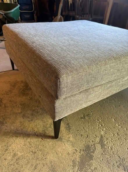 Photo of free West Elm Grey Ottoman 40 x 40 (Chicago, 60641) #1