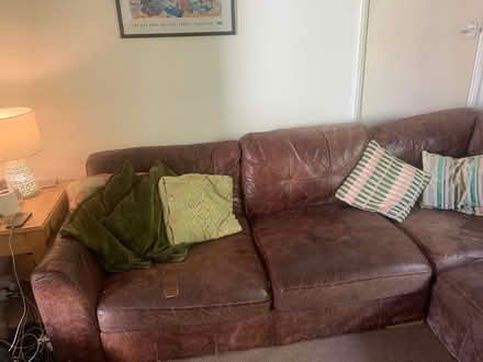 Photo of free Brown leather corner sofa (BN19ET) #3