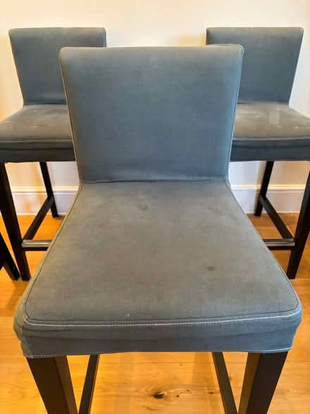 Photo of free 6x Blue Upholstered Bar Stools (Chelmsford CM1) #4