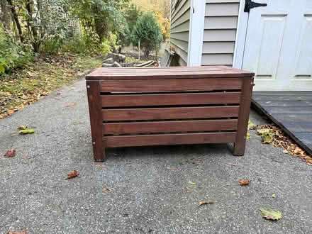Photo of free ourdoor wooden storage box (Newton Centre) #1