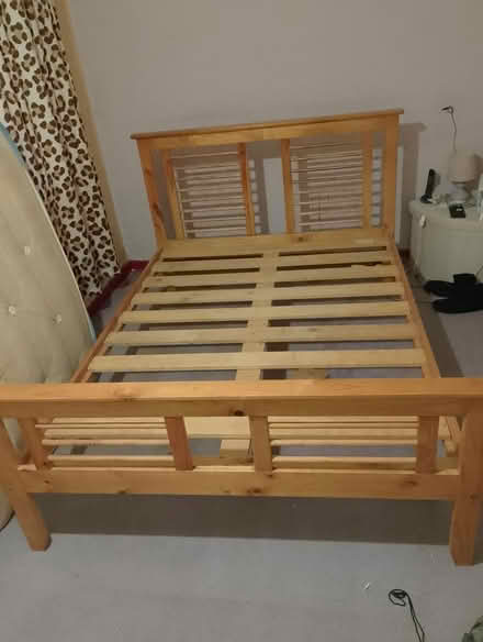 Photo of free Wooden double bed frame (Pontefract WF8) #1