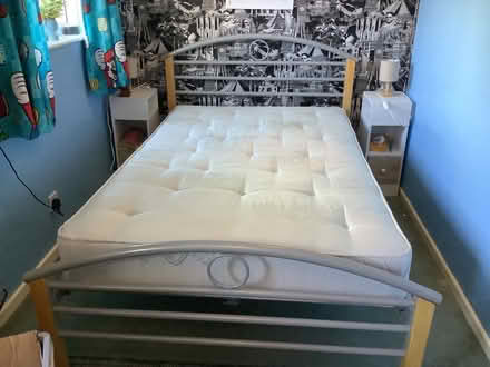 Photo of free Small double bed and mattress (Danescourt CF5) #1