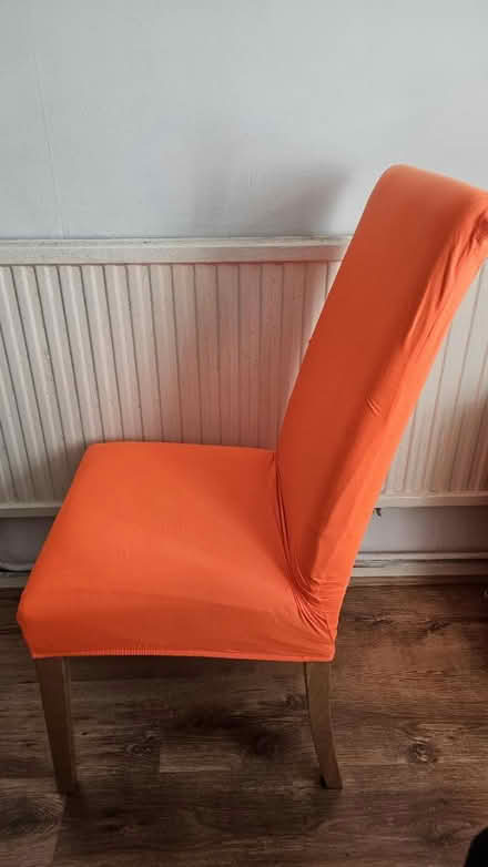 Photo of free 4 neon orange chair covers (dellfield AL1) #1