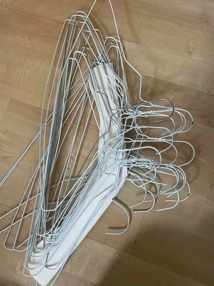 Photo of free 20 metallic hangers (Sw11 St John’s Hill) #1