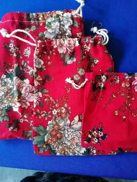 Photo of free 3 small pull string top material bags (Presteigne LD8) #1