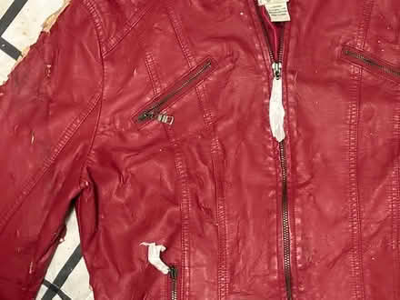 Photo of free worn women's red leather jacket (Mitty High area) #2