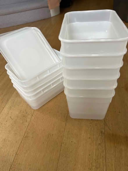 Photo of free 6 large 5 small 7 lid plastic boxes (Near Kew Gardens, Richmond) #1