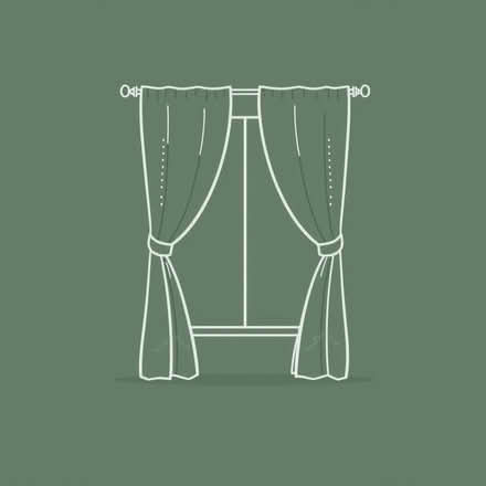 Photo of Heavy curtain to act as draught proofer (Rose Hill BB11) #1