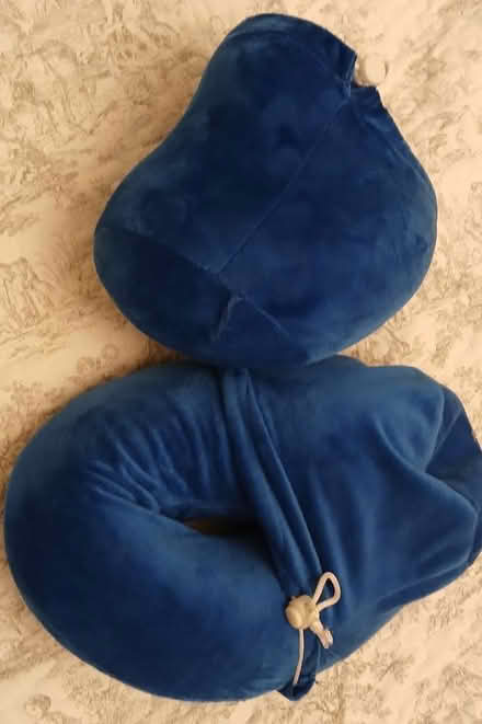 Photo of free 2 x blue neck support pillows for flying (South Croydon CR2) #1