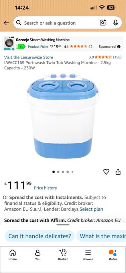 Photo of free Portable twin tub washing machine (Busk OL9) #4