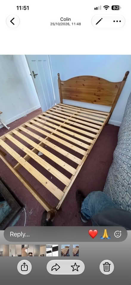 Photo of free Double bed base with headboard (Newcastle under Lyme ST5) #1
