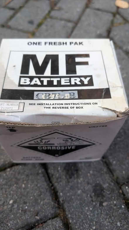Photo of free Motorcycle battery (Coulsdon CR5) #2