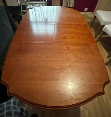 Photo of free Large wooden extendable pedestal dining table (Chorley PR6) #1