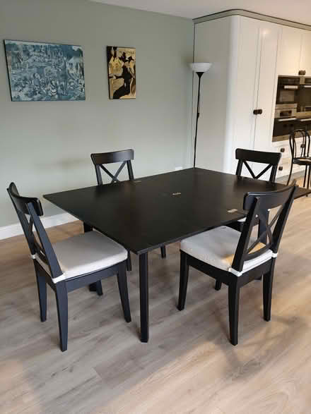 Photo of free Black Folding Leaf Tables & Chairs (OX14 Long Wittenham) #4