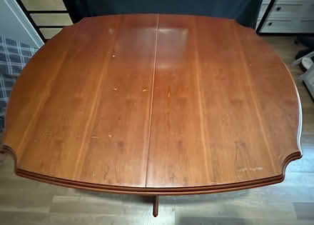 Photo of free Large wooden extendable pedestal dining table (Chorley PR6) #2