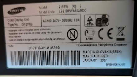 Photo of free Samsung Monitor 21inch Model 215TW (Bowerham LA1) #2