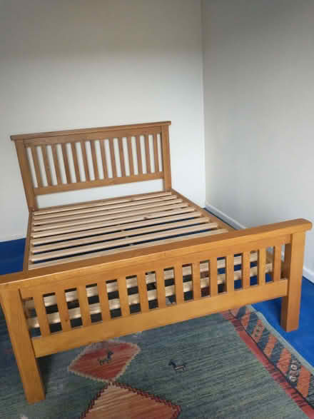Photo of free Wooden Double Bed Frame (Kempshott RG22) #1