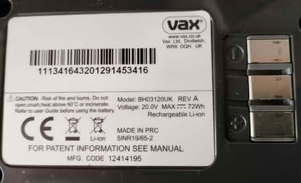 Photo of free VAX vacuum battery and charger (Harefield UB9) #2