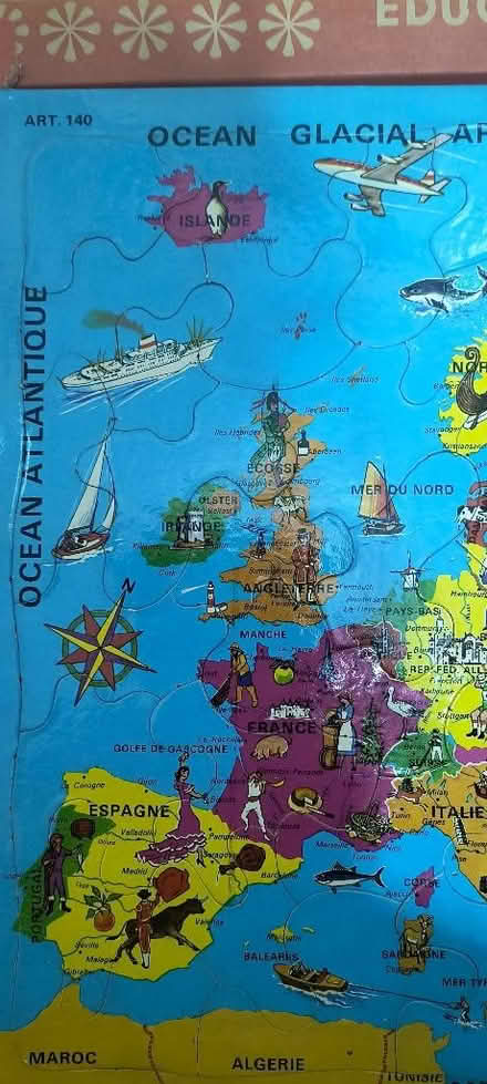Photo of free Old French jigsaw puzzle of Europe (Malvern Link WR14) #2