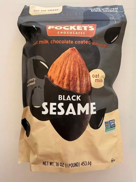 Photo of free Black sesame chocolate almonds (Sunnyvale (Wolfe)) #1