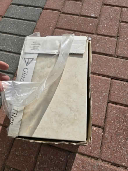 Photo of free 20cm x 30cm tiles cream marble x 17 (Leigh Park PO9) #1