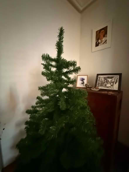 Photo of free 180cm artificial green xmas tree (Guildford GU1) #1