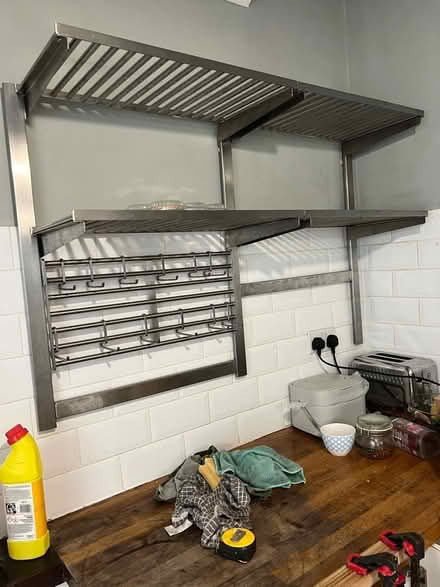 Photo of free Stainless Steel IKEA kitchen shelves. (Loughton IG10) #1