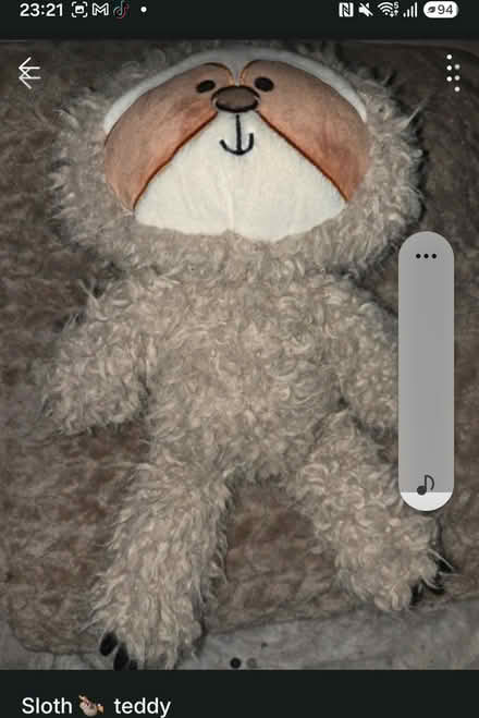 Photo of free Sloth teddy (plaistow e130ha) #1