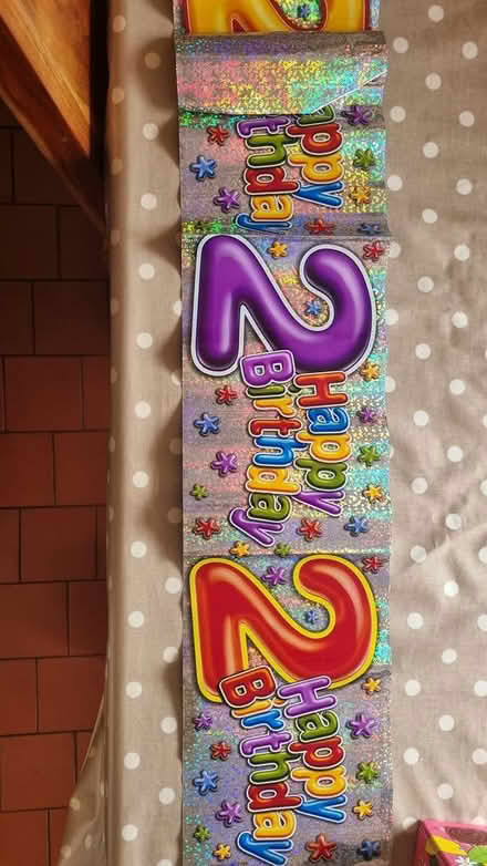 Photo of free 2nd birthday banner (Willenhall, WV12) #1