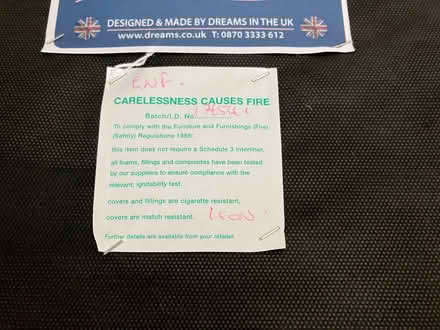 Photo of free Single headboard with fire label (Allington ME16) #3