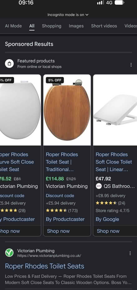 Photo of free Roper Rhodes soft close toilet seat (Willingdon BN22) #1